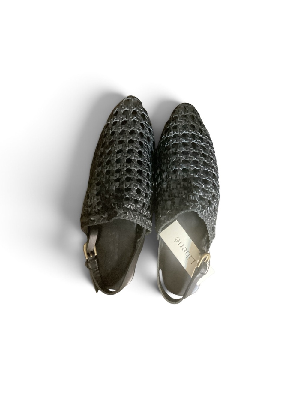 Woven Slingback Mules in Black